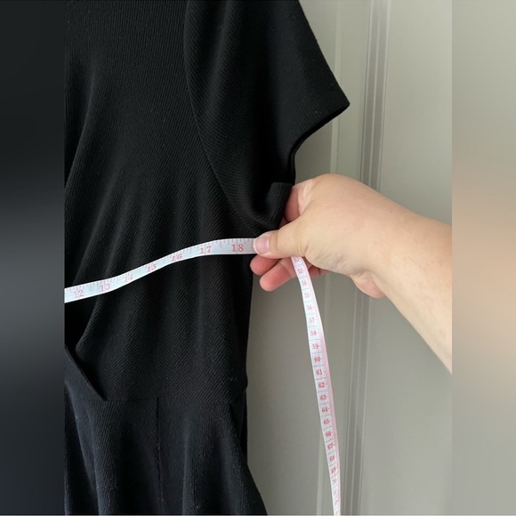 Torrid BLACK Mini Rib Knit Drape Front Skater Dress size 1XL - Picture 14 of 14